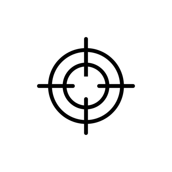 Crosshair of geweerzicht, doelpictogram — Stockvector