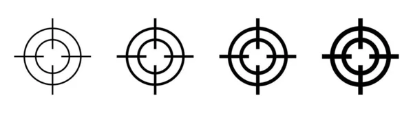 Crosshair Eller Vapensikte Målikoner Inställda Vektorillustration — Stock vektor