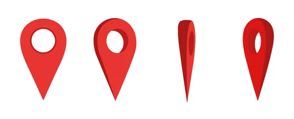 Map Pointer Location Symbols Set Isolated White Background Pointer Location — 스톡 벡터