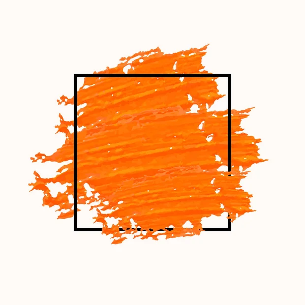 Brush festett akril absztrakt művészet háttér design négyzet alakú keret. Tökéletes akvarell design — Stock Vector