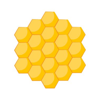 Beyaz arkaplanda bal tarağı simgesi izole edildi.