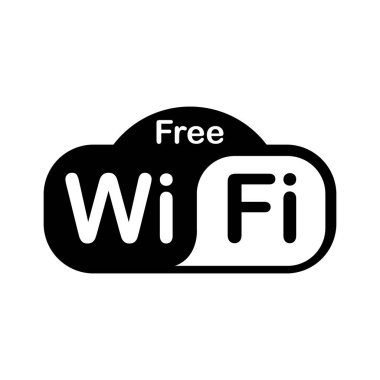 Kablosuz ağ bağlantı simgesi seti. Siyah ve mavi. Beyaz arka planda izole edilmiş. Vektör illüstrasyonu