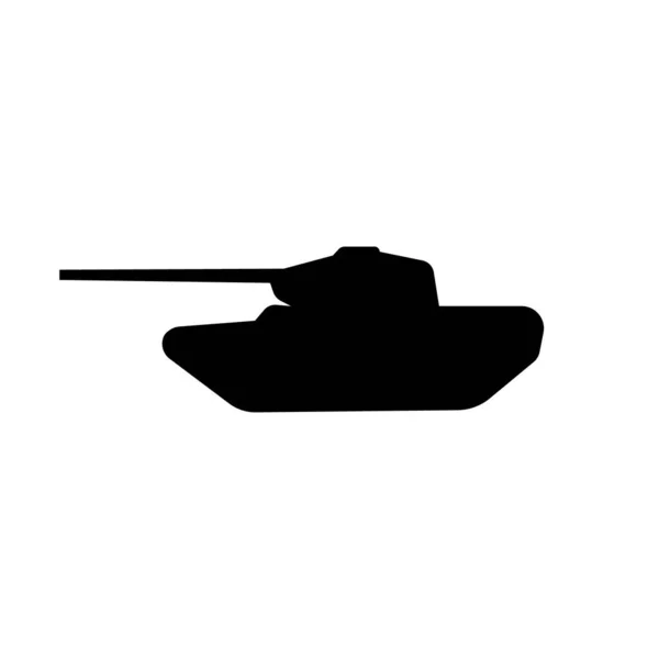 Tank Simgesi Düz Stil Tank Simgesi Logosu Beyaz Arkaplanda Izole — Stok Vektör