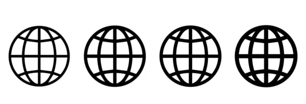 Globe Icon Globe Set Vector Illustration — 스톡 벡터