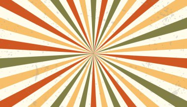 Retro güneş arka planı. Güneşin klasik ışınları. Vektör illüstrasyonu