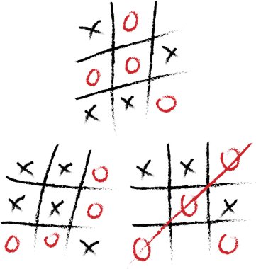 Tic Tac Toe beyaz tahta üzerinde ayarlama