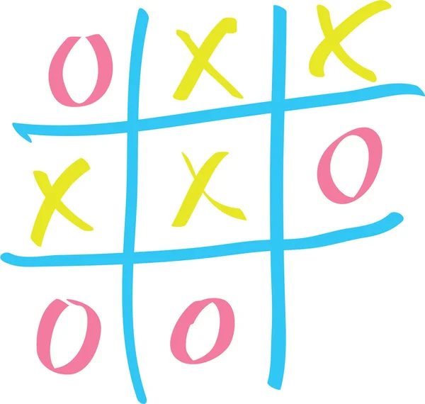 Tic-tac-toe на білій дошці — стоковий вектор