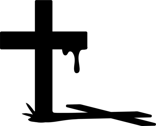 Krzyż sylwetka Grafika Wektorowa