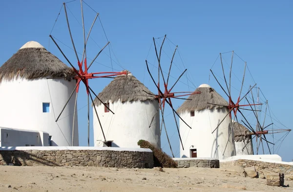 Molinos de viento de Mykonos — Foto de Stock