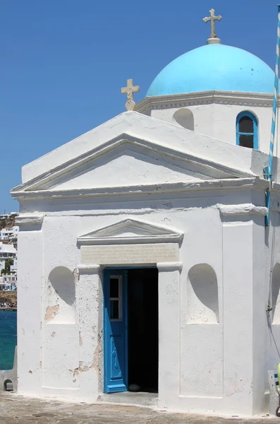 Kostel angios Nikolaos v mykonos — Stock fotografie