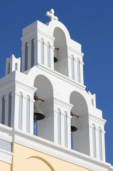 Orthodox bell tower in Santorini — Stock Photo, Image