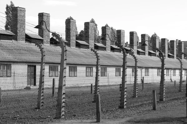 Quartel em Auschwitz — Fotografia de Stock