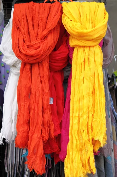 Hanging scarves — Stock Photo, Image