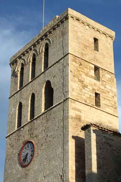 Belfort van ibiza kathedraal — Stockfoto