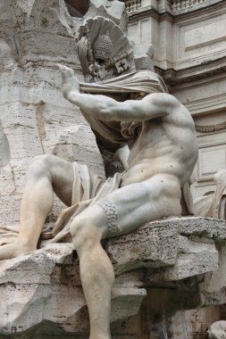navona Meydanı Roma'nın mermer çeşme