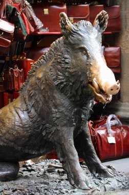 The bronze pig statue in Florence clipart