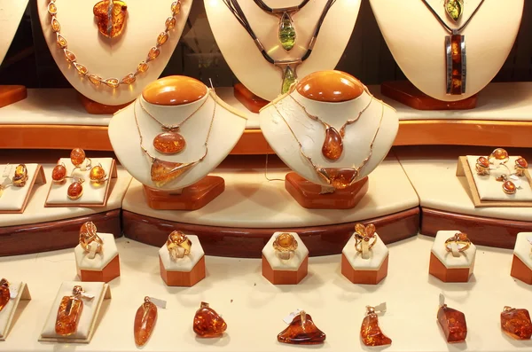 Amber jewelry — Stock Photo, Image