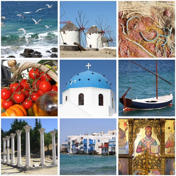 Grecia monumentos collage —  Fotos de Stock