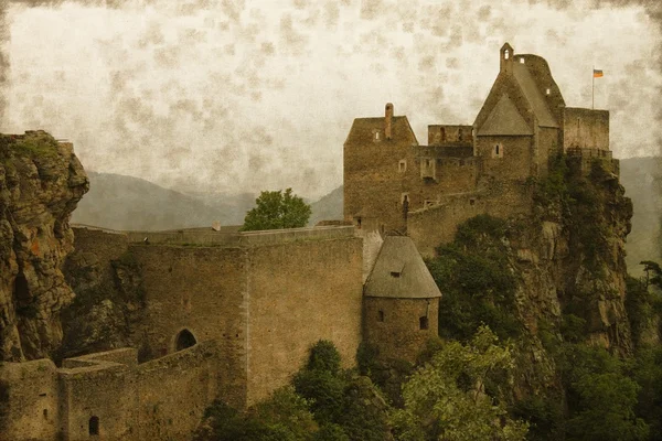 Aggstein kasteel - vintage — Stockfoto