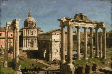 The Roman Forum - Vintage clipart