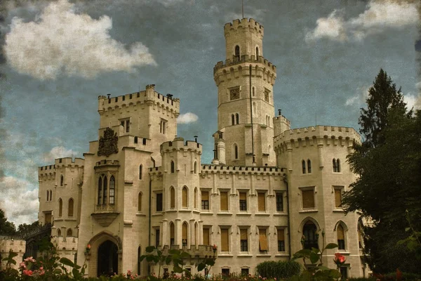 Castelo de Hluboka - Vintage — Fotografia de Stock