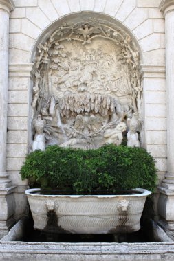 Renaissance fountain in Villa Este clipart