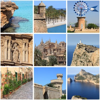 Mallorca Adası yerlerinden kolaj