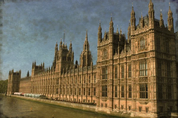 Houses of Parliament in London - Vintage — Stock Photo, Image