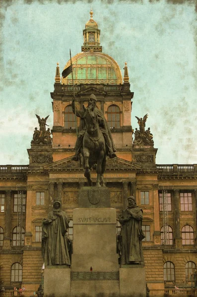 Wenceslas Square - Vintage — Stock Photo, Image