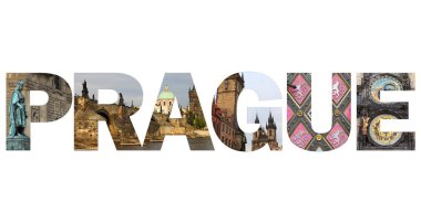 Prague text clipart