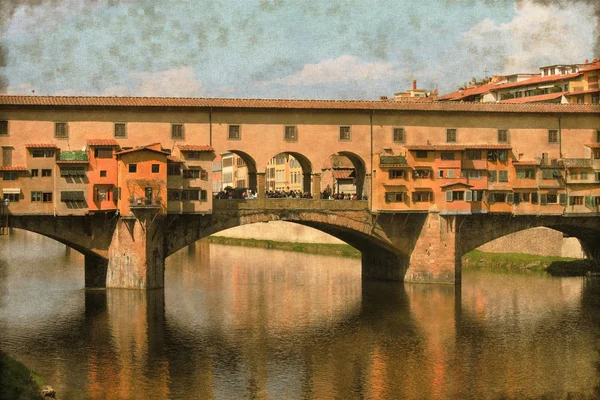Ponte Vecchio in Florence - Vintage — Stock Photo, Image