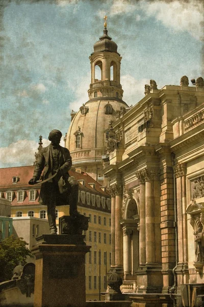 Dresden stedelijke scenics - vintage — Stockfoto