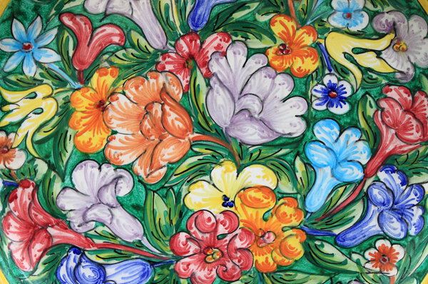 Colorful sicilian pottery