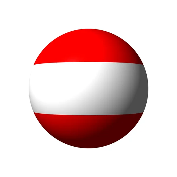 Sphere with flag of Austria — Stock Photo, Image