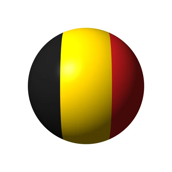 球形与比利时国旗 — 图库照片
