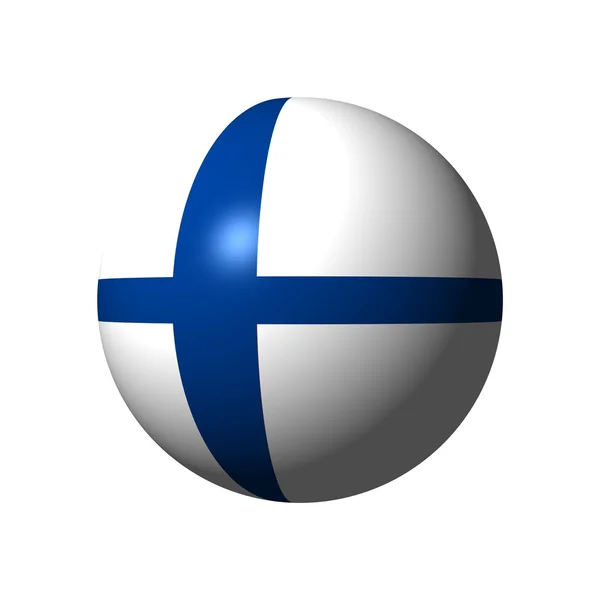 Сфера с флагом Финляндии — стоковое фото