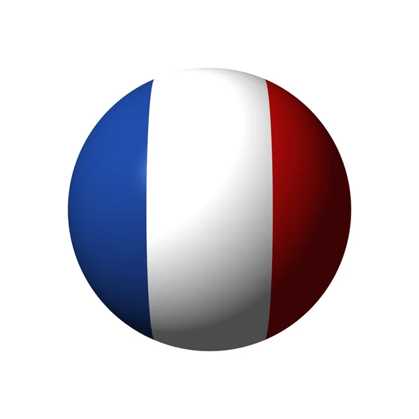 球形与法国国旗 — 图库照片