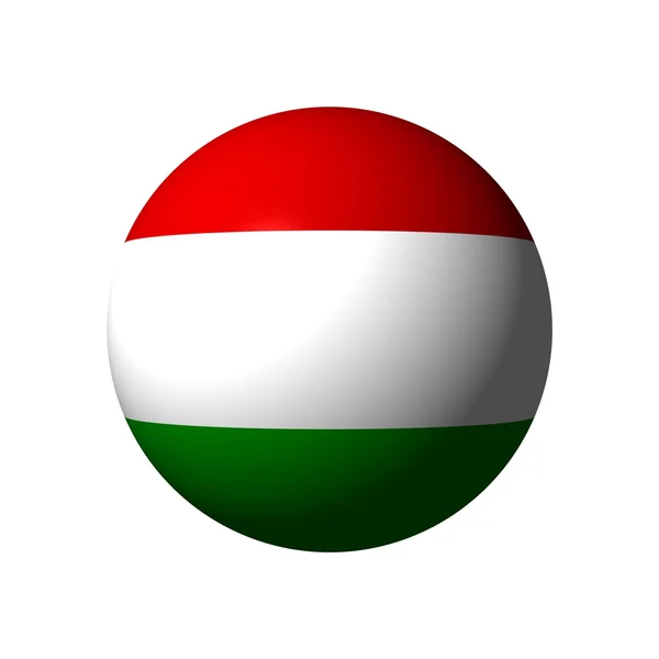 Macaristan bayrağı ile Küre — Stok fotoğraf