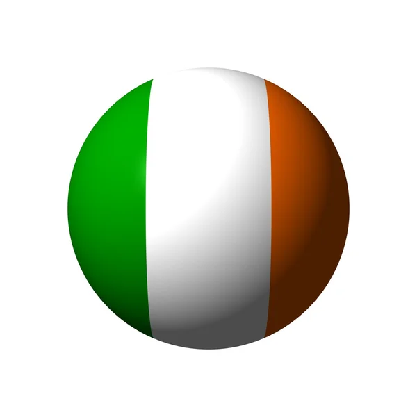 Bol met vlag van Ierland — Stockfoto