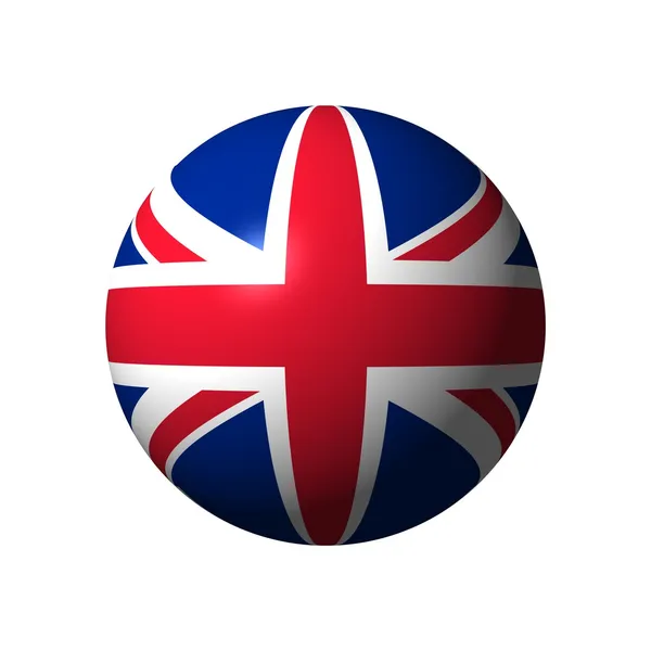 Sphere with flag of UK — Stock Photo, Image