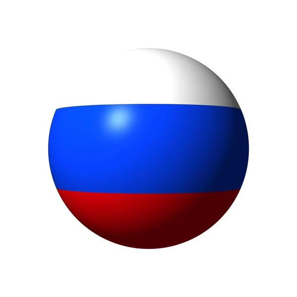 Sphere with flag of Russia — Stock Photo, Image