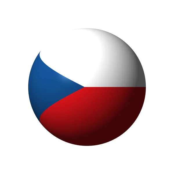 Сфера с флагом Чехии — стоковое фото