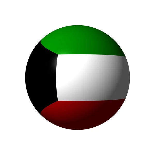 Sphere with flag of Kuwait — Stock Photo, Image
