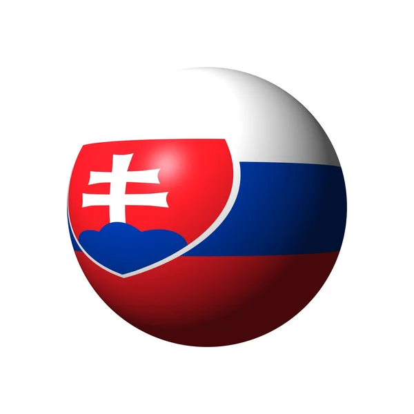 Bol met vlag van Slowakije — Stockfoto