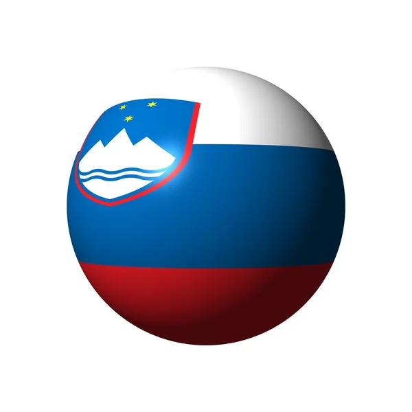 Esfera com bandeira da Eslovénia — Fotografia de Stock