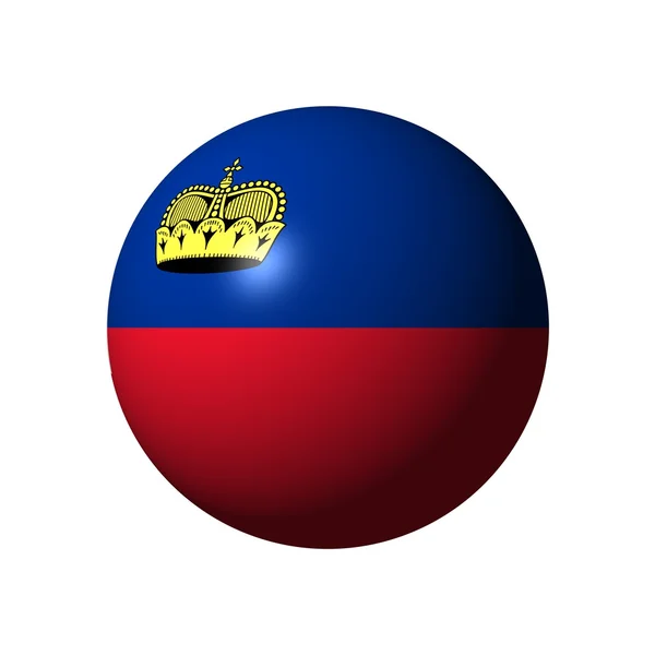 Gömb, Liechtenstein zászlaja — Stock Fotó