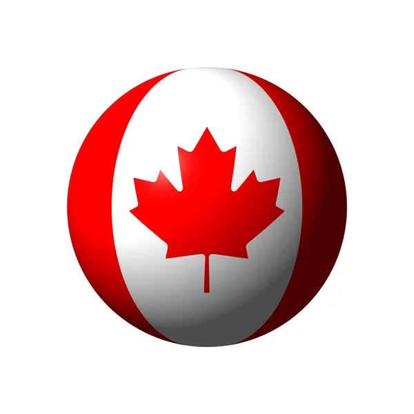 Bol met vlag van canada — Stockfoto