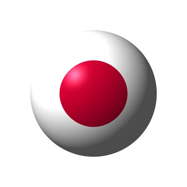 Gömb a Japán zászlaja — Stock Fotó