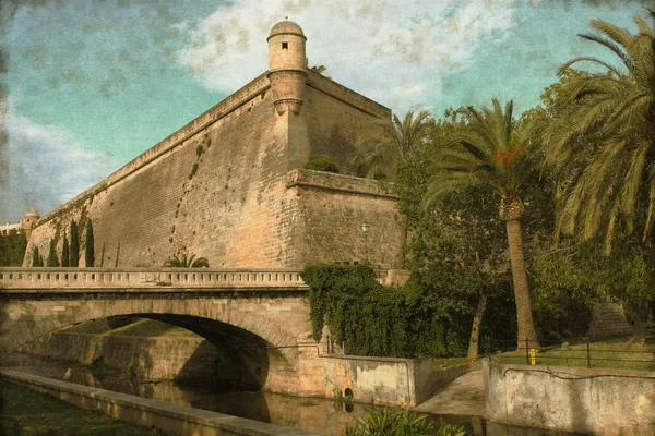 Es Baluard Fortress in Palma de Mallorca - Vintage — Stock Photo, Image