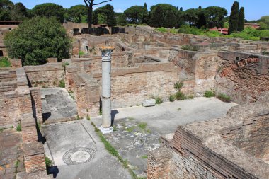 ostia antica manzara görünümü